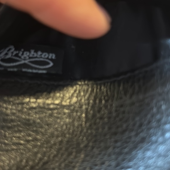 Brighton Leather Black with Brown Croc Wallet Classic  Brighton Heart Accent - Picture 6 of 11